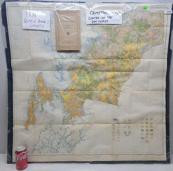 1931 Queen Anne's County map Dixon's Auction at Crumpton
