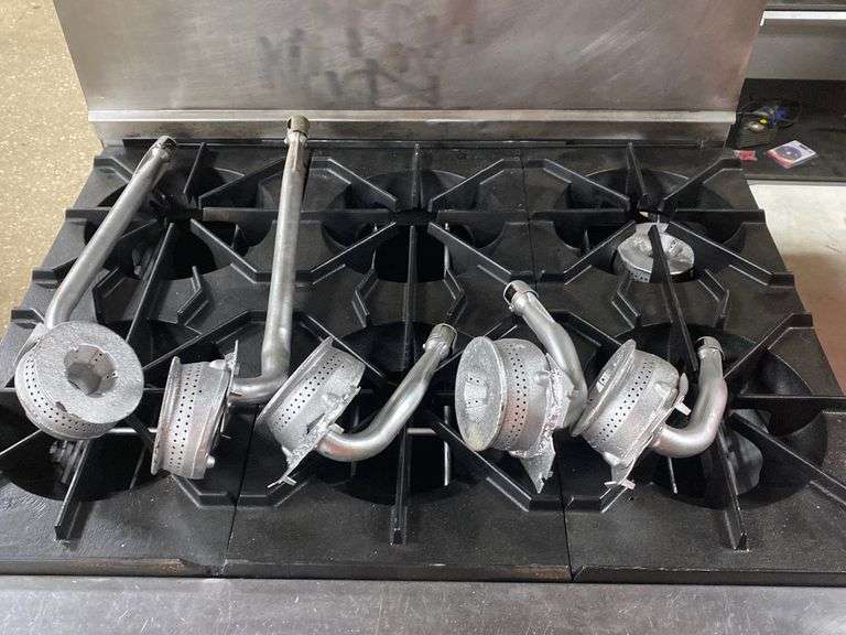 Montague Grizzly commercial grade six burner gas range/oven. used and