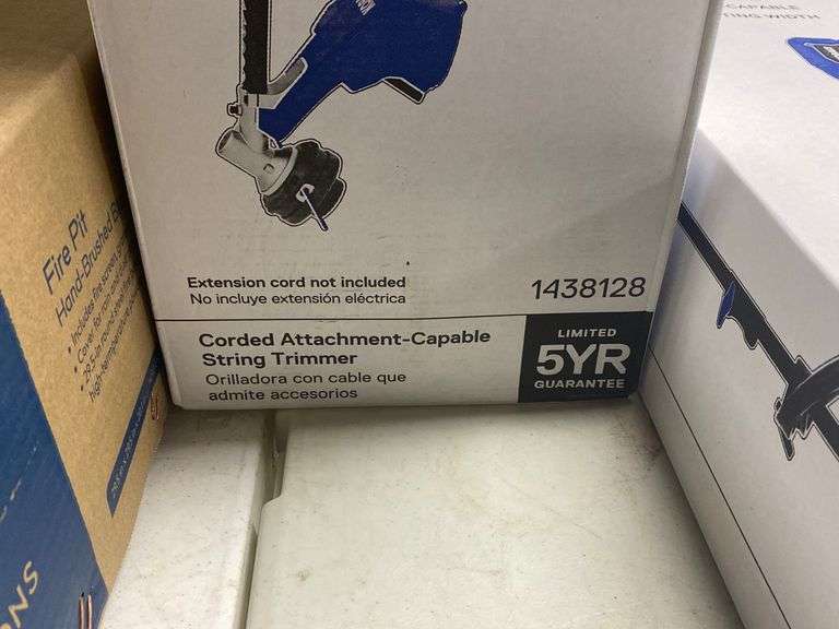 Kobalt 10amp corded attachment capable string trimmer, new in box Dixon's Auction at Crumpton