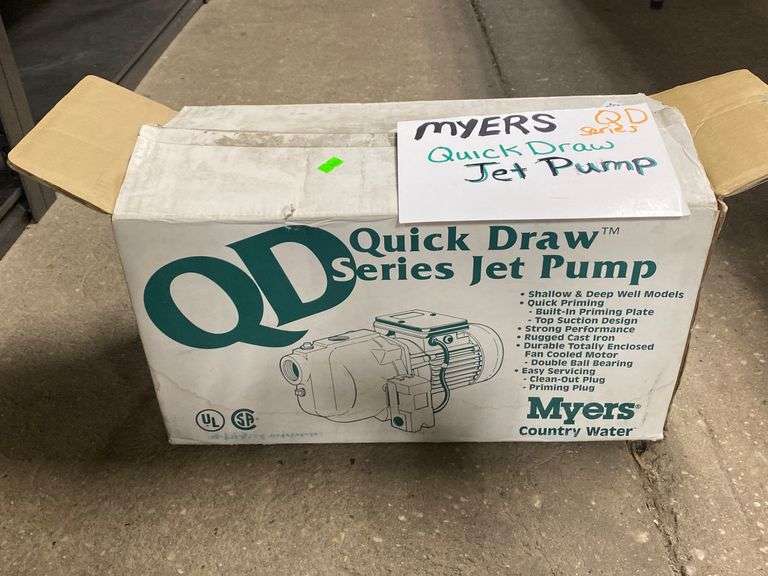 Myers QD series quick draw jet pump, open box condition Dixon's