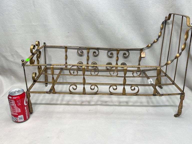 Antique wrought iron doll bed Dixon's Auction at Crumpton
