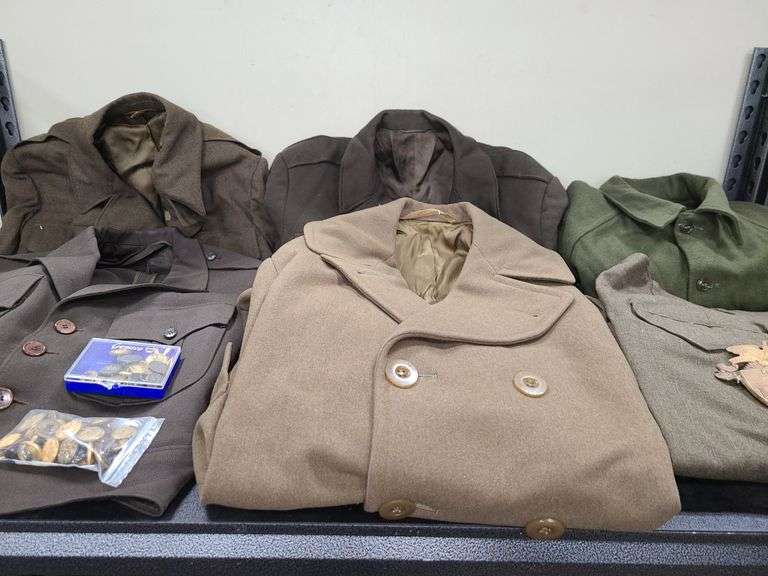 Lot Vintage Military Clothing, Buttons Etc Dixon's Auction at Crumpton
