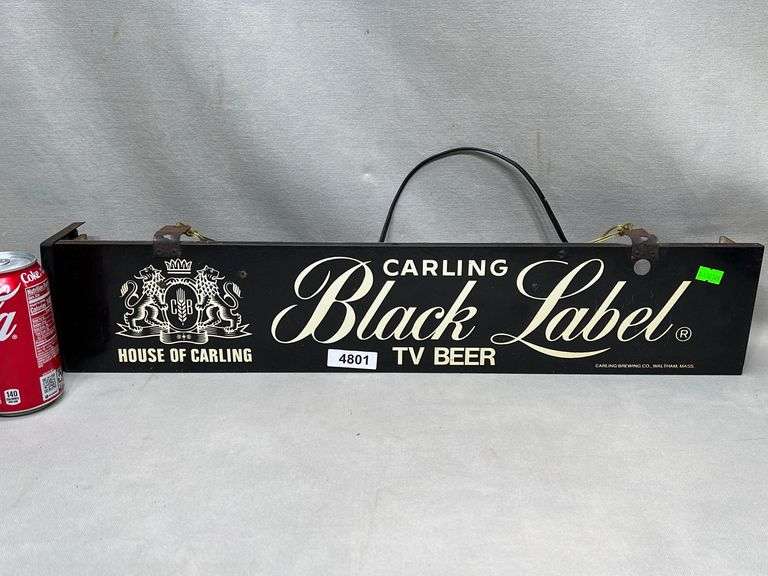 Vintage Carling Black Label TV Beer advertising sign - Dixon's Auction