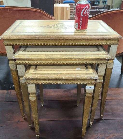 French Provincialstyle nesting tables Dixon's Auction at Crumpton