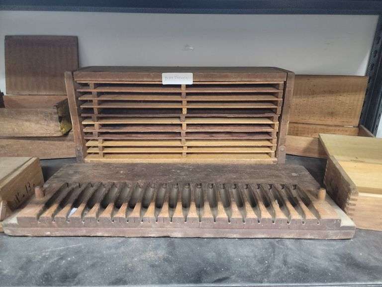 Lot Antique Cigar Press, Boxes, Tobacco Drying Rack Etc Dixon's