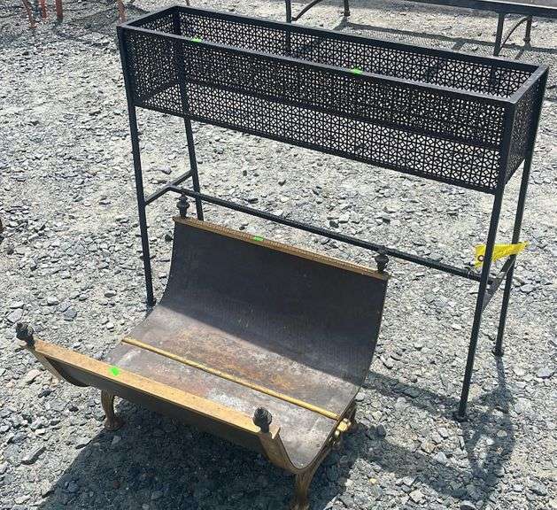 wrought iron planter stand lot Dixon's Auction at Crumpton