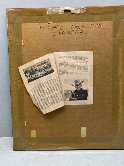 Pair James Ralph Johnson graphite Native American portraits - Dixon's ...