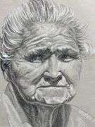 Pair James Ralph Johnson graphite Native American portraits - Dixon's ...