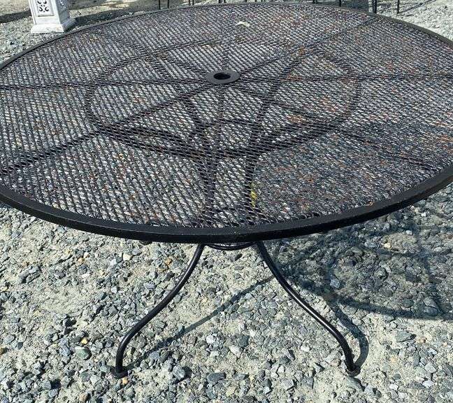 wrought iron patio table Dixon's Auction at Crumpton