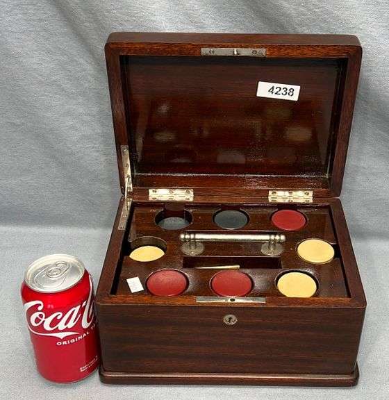 Antique poker chip set Dixon's Auction at Crumpton