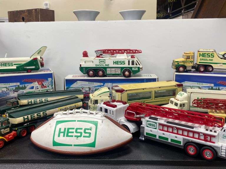 Lot Vintage Hess Trucks, Football etc Dixon's Auction at Crumpton