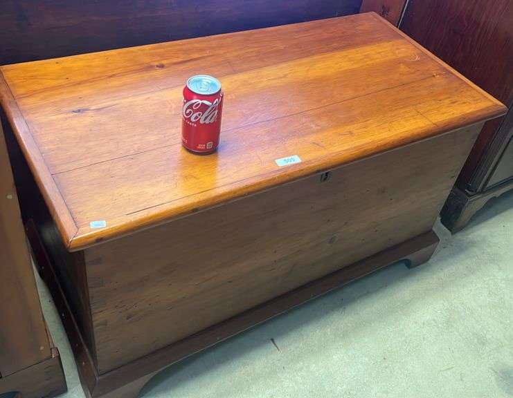 Antique pine farmhouse blanket chest Dixon's Auction at Crumpton