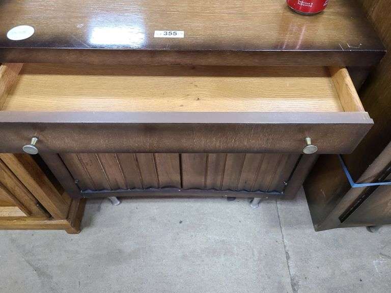 MCM triple dresser + nightstands, scratches and minor chips Dixon's