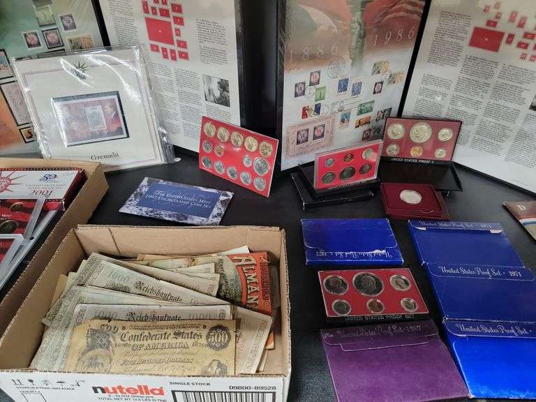 Collection of Coins & Stamps etc Dixon's Auction at Crumpton