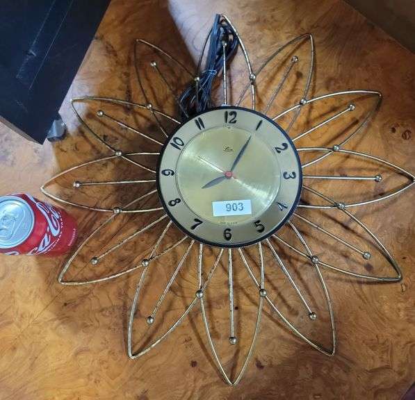 MCM wall clock, untested Dixon's Auction at Crumpton