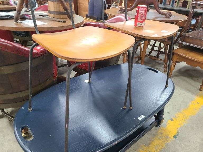 Pair MCM bent plywood chairs Dixon's Auction at Crumpton
