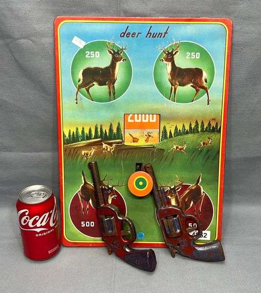 Vintage Wyandotte tin Deer Hunt target game Dixon's Auction at Crumpton