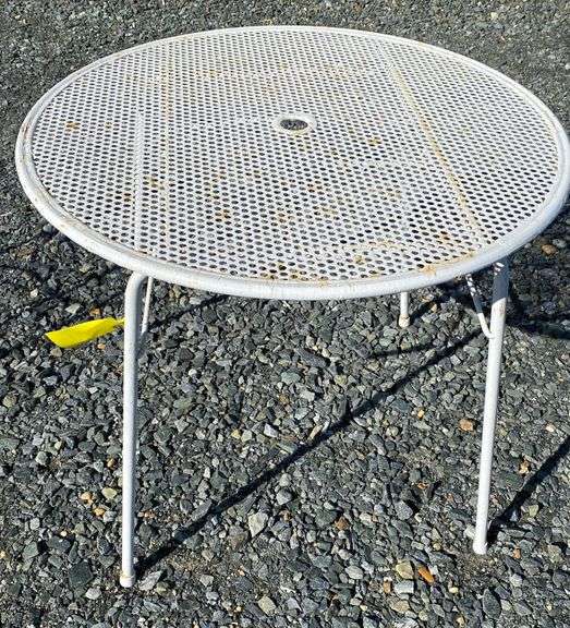 wrought iron patio table Dixon's Auction at Crumpton