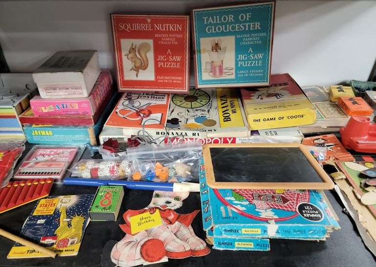 Lot Vintage Toys, Games etc Dixon's Auction at Crumpton