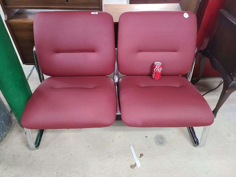 Modern chrome commercial bench Dixon's Auction at Crumpton