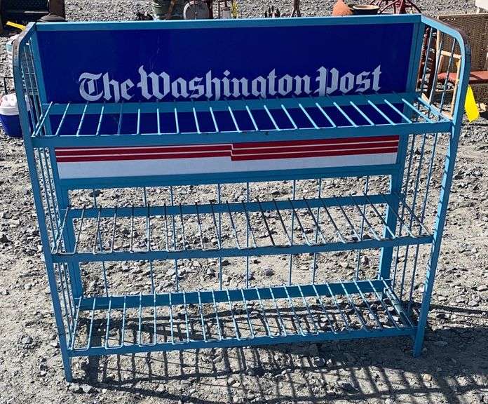 The Washington Post Metal Rack Dixon's Auction at Crumpton