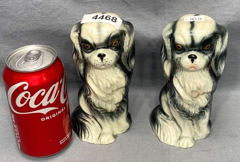 2 Vintage German Porcelain Dog Figurines Dixon's Auction at Crumpton
