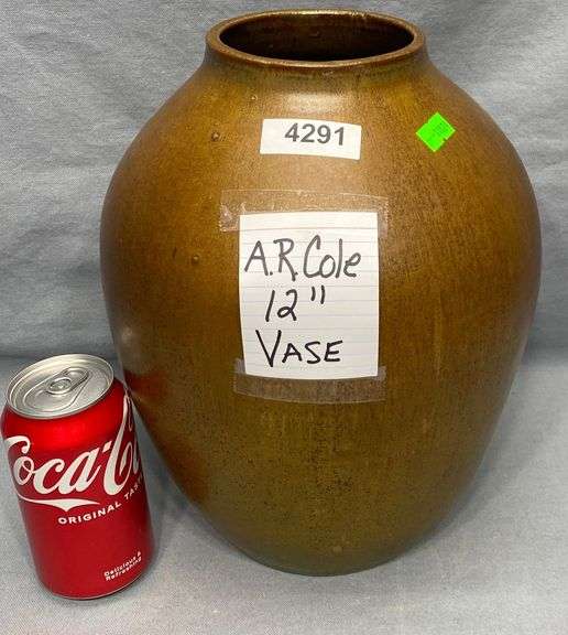 A.R. Cole 12" Art Pottery Vase Dixon's Auction at Crumpton
