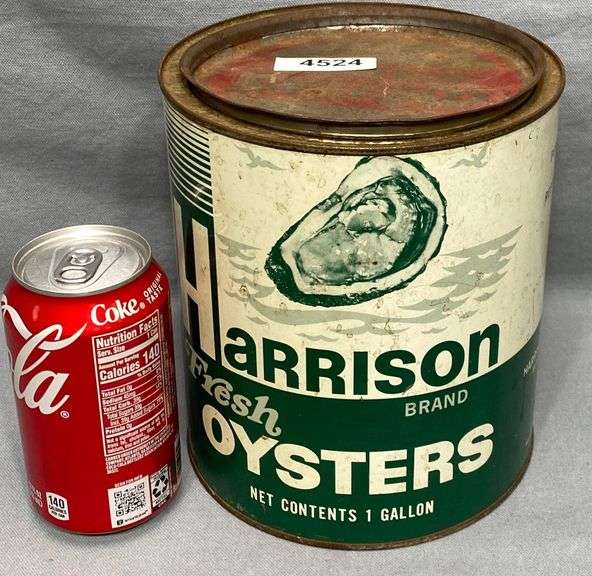 Harrison Brand Tilghman Md Oyster Can Dixon's Auction at Crumpton