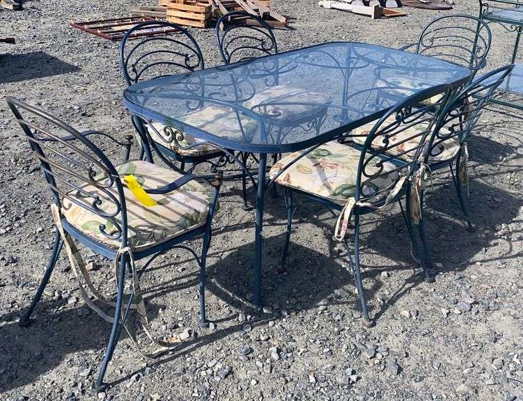 7Pc Woodard Patio Set Dixon's Auction at Crumpton