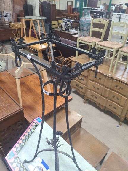 Picture of Antique Beaux Arts Wrought Iron Fish Bowl Stand - Dixon's Auction at ...