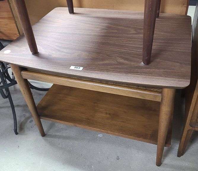 MCM Laminate Two Tier End Table Dixon's Auction at Crumpton