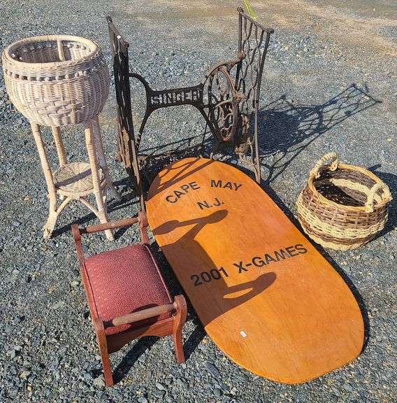Vintage Sewing Machine Base And Water Board Lot Dixon's Auction at