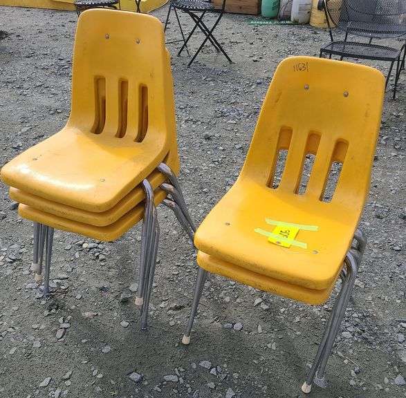 5 Industrial School Chairs Dixon's Auction at Crumpton