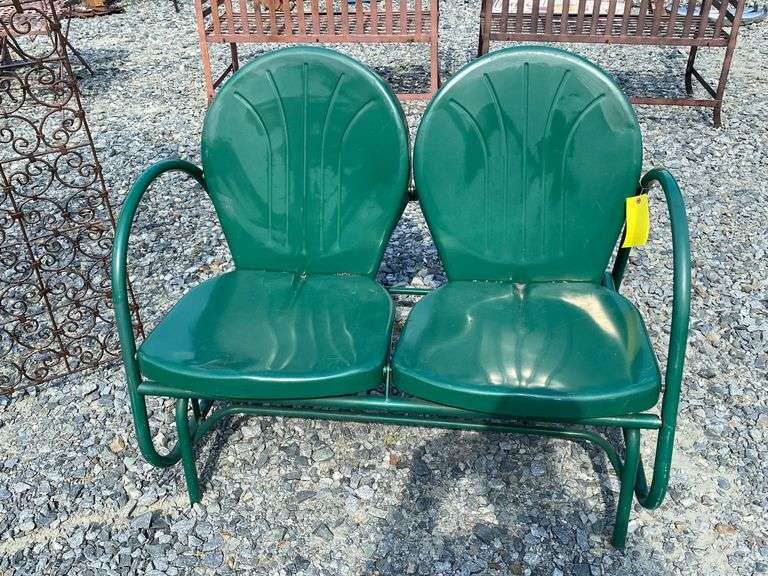 Vintage Metal Porch, Rocker Glider Dixon's Auction at Crumpton