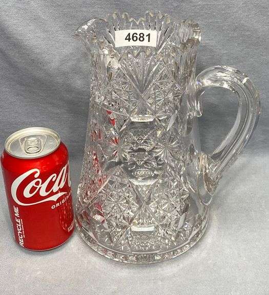 Antique Brilliant Cut Glass Pitcher Dixon's Auction at Crumpton