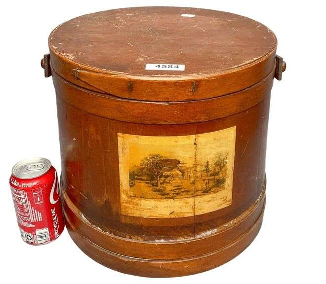 Antique Firkin Bucket Dixon's Auction at Crumpton