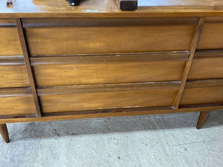 MCM Triple Dresser Credenza, Chips And Wear Dixon's Auction at Crumpton