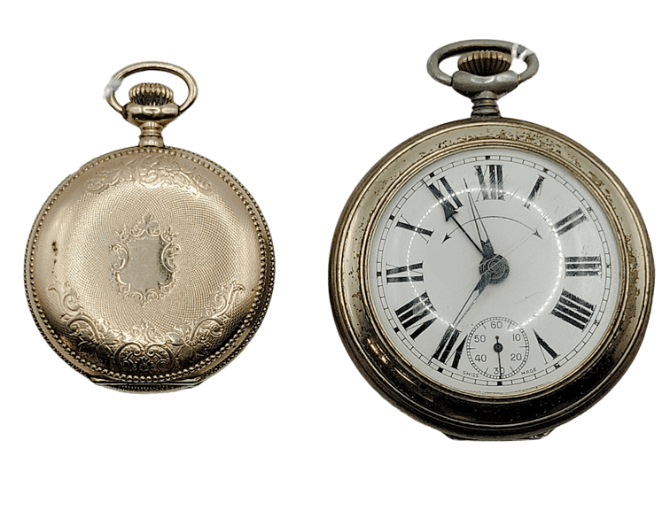 Vintage Brevet Alarm Clock Pocket Watch + Seth Thomas Ladies Gold