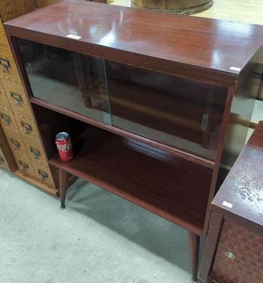 MCM Sliding Door Bookcase, Minor Imperfections Dixon's Auction at