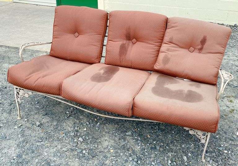 Vintage Iron Outdoor Patio Sofa Dixon's Auction at Crumpton