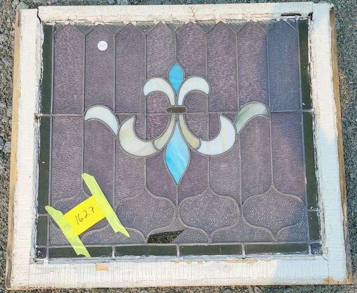 Antique Architectural Salvage Stained Glass Window Dixon's Auction at