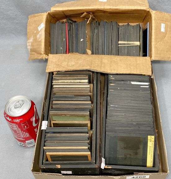Generous Lot Of Antique Glass Slides Dixon's Auction at Crumpton