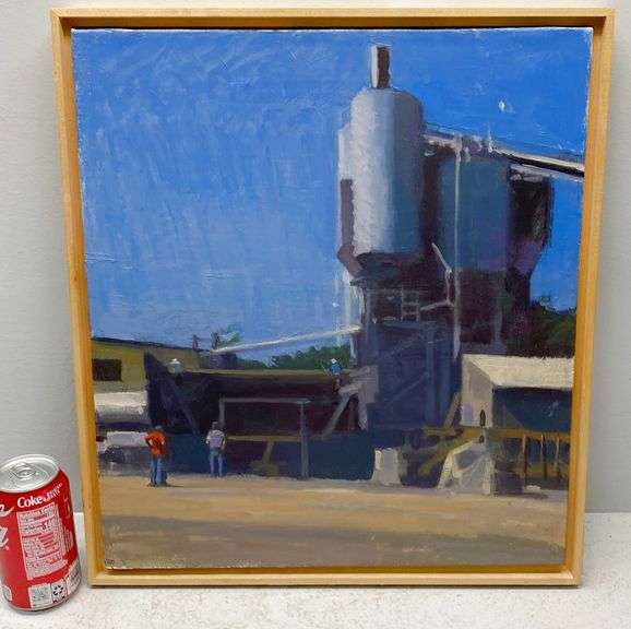 Frank Hobbs "Mill Workers" Painting, Restoration Dixon's Auction at