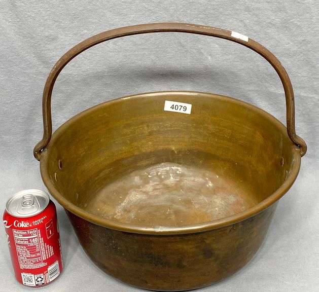 Antique Brass Bucket W/ Iron Handle Dixon's Auction at Crumpton