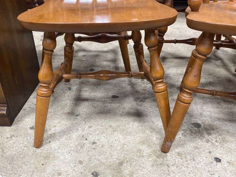 (6) BuckAneer Colonial Maple Windsor Chairs Dixon's Auction at Crumpton