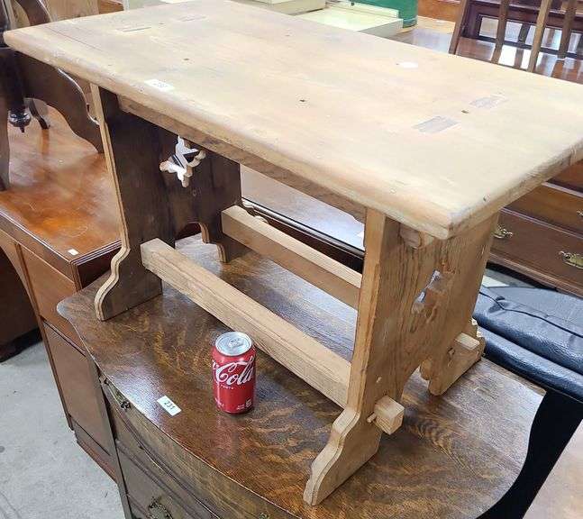 Rustic Pine Children's Trestle Table Dixon's Auction at Crumpton