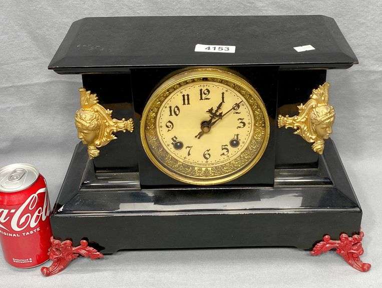 Antique New Haven Cast Iron Mantle Clock Dixon's Auction at Crumpton