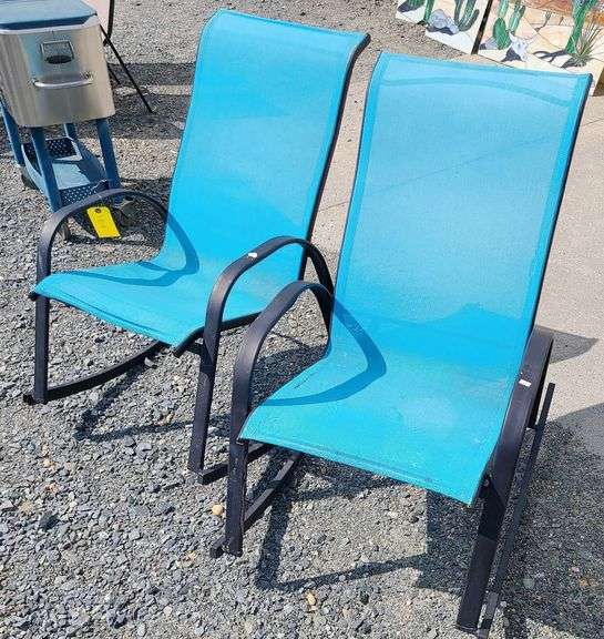(2) Metal Framed Patio Rockers Dixon's Auction at Crumpton