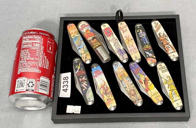 11 Novelty Pocket Knives Dixon's Auction at Crumpton
