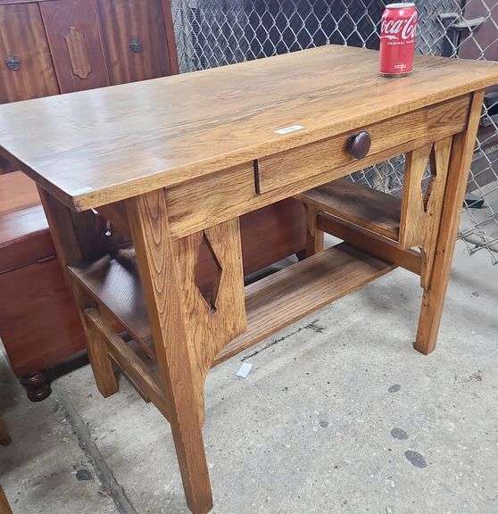 Antique Mission Oak Desk Dixon's Auction at Crumpton